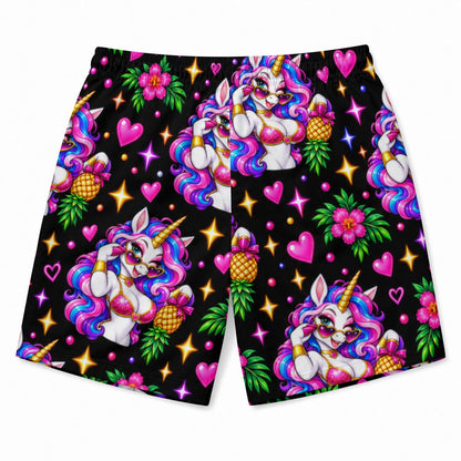 Electric Unicorn Men's Beach Shorts