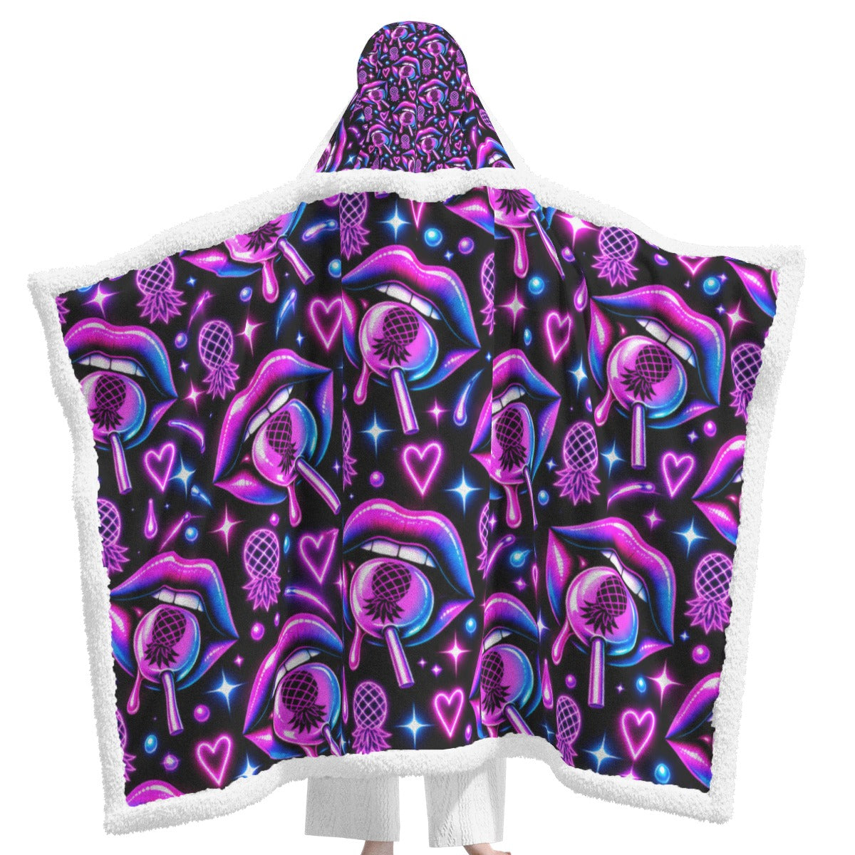 Open Mouth Rave Wearable Hooded Blanket