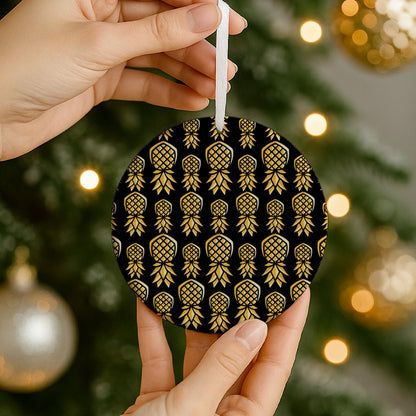 Pineapple Christmas Ceramic Ornaments