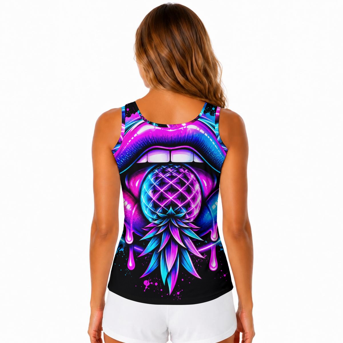 Pineapple Rave Women's Tank Top W/ Sports Bra