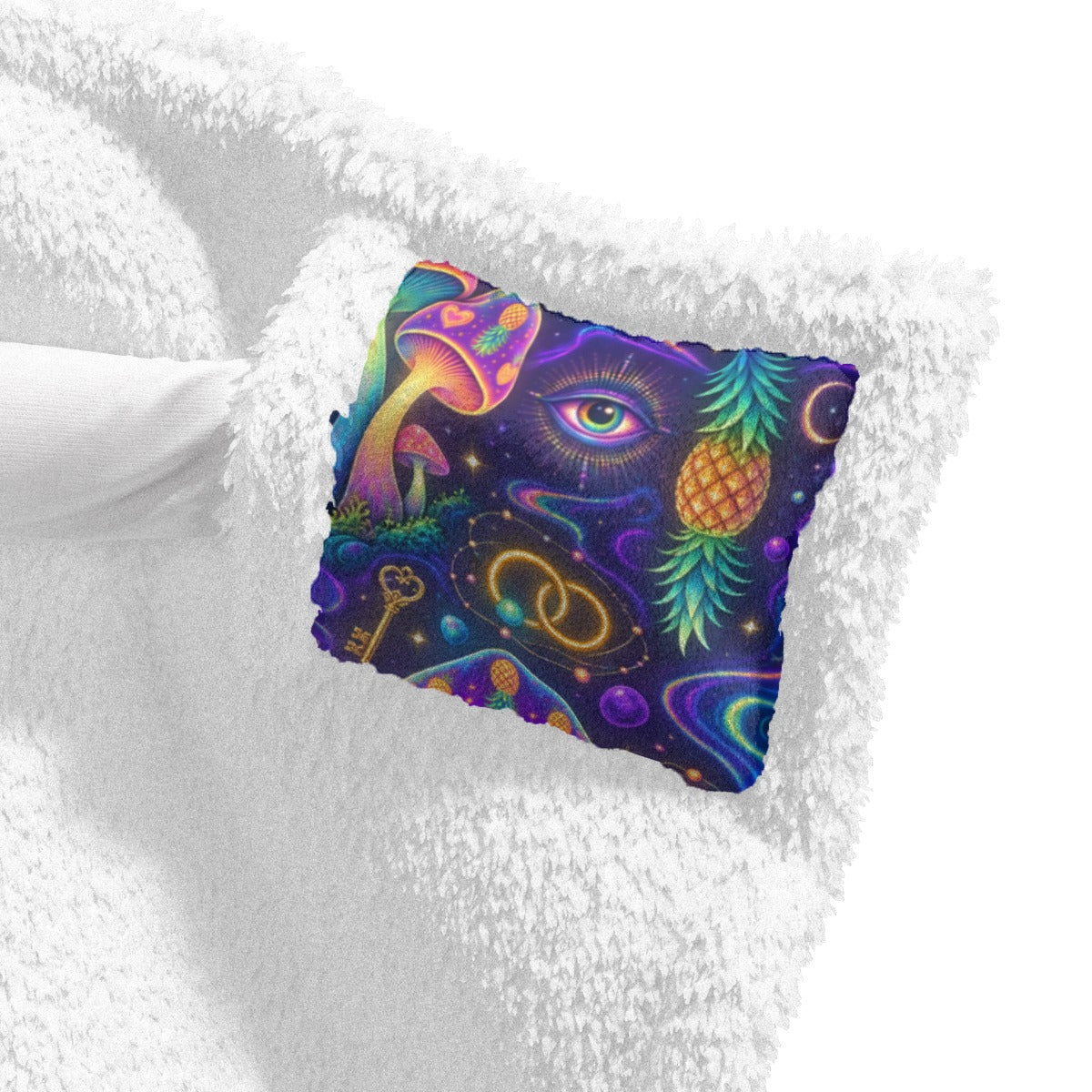 Psychedelic Rave Wearable Hooded Blanket