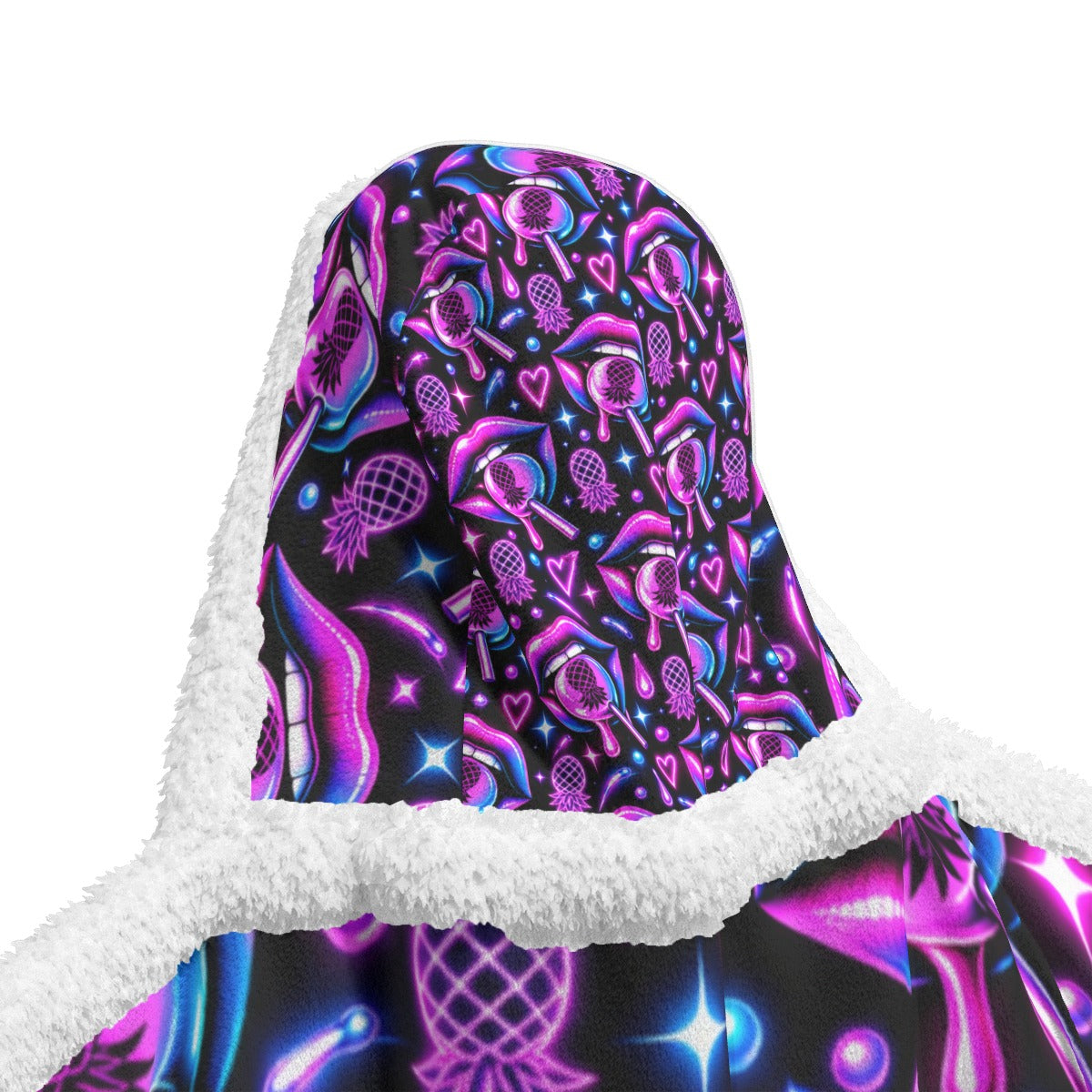 Open Mouth Rave Wearable Hooded Blanket