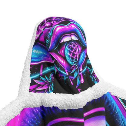 Pineapple Rave Wearable Hooded Blanket
