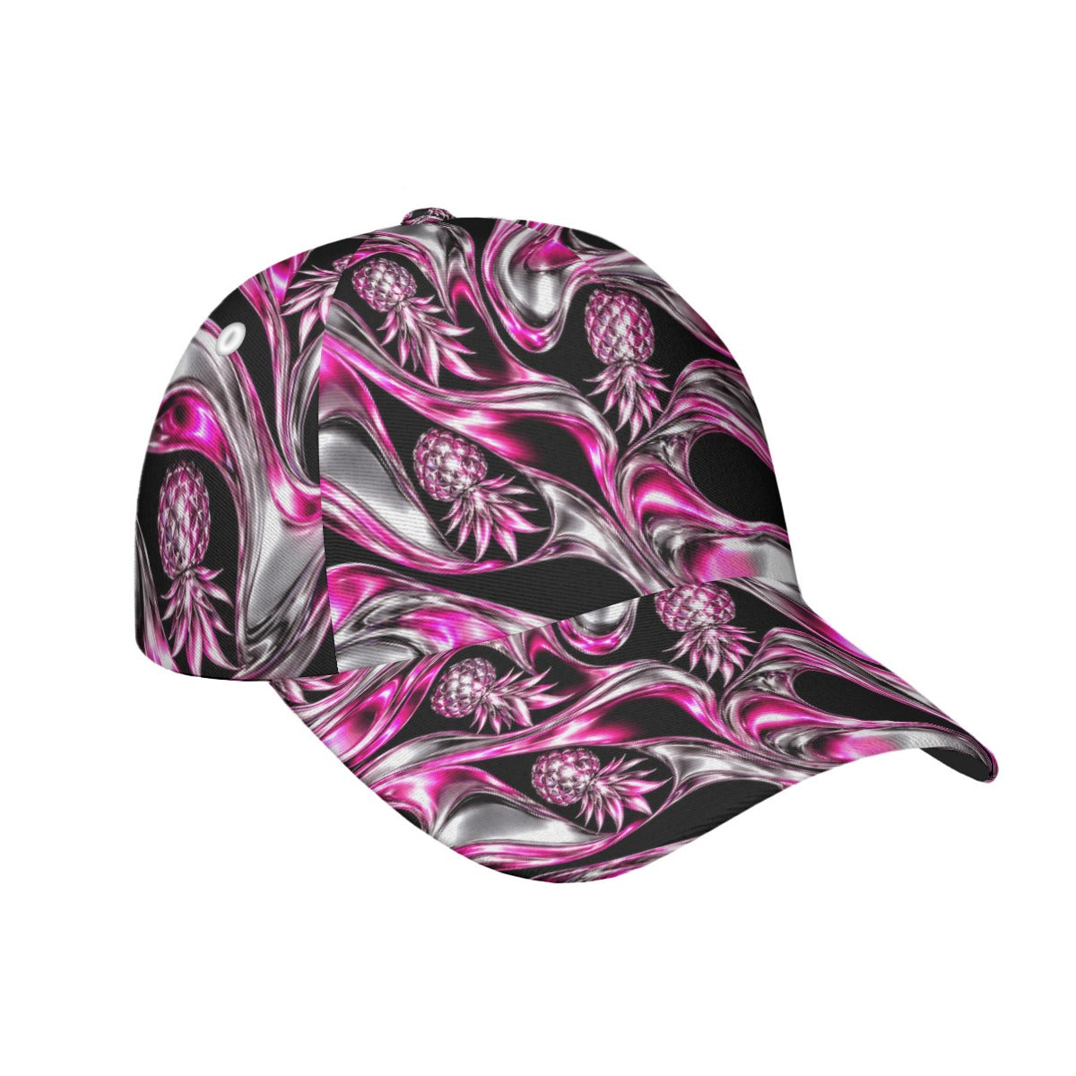 Chrome Pineapple Pink Adjustable Hat