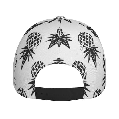 Pineapple Black/White Adjustable Hat