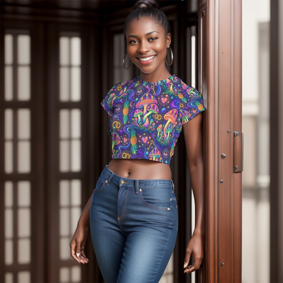 Psychedelic Rave Crop Top