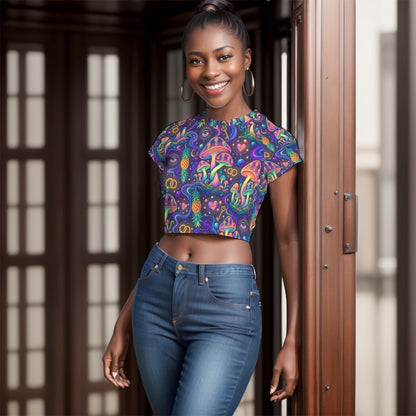 Psychedelic Rave Crop Top