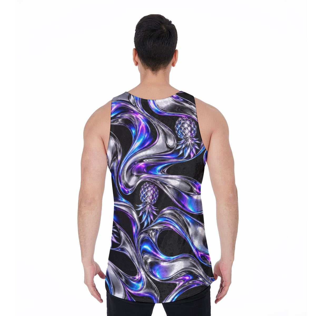 Chrome Pineapple Electric Blue  Men's Tank Top