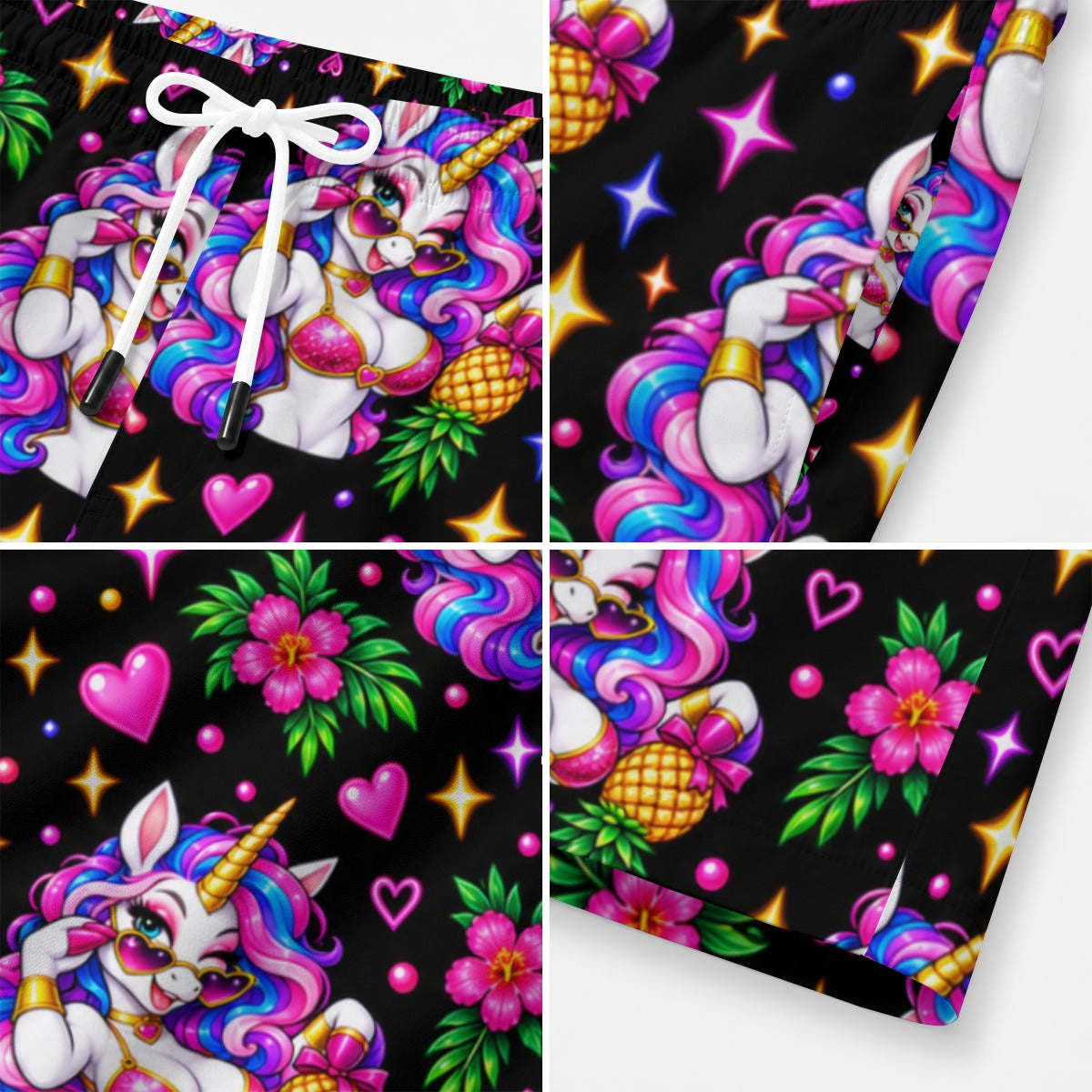 Electric Unicorn Men's Beach Shorts