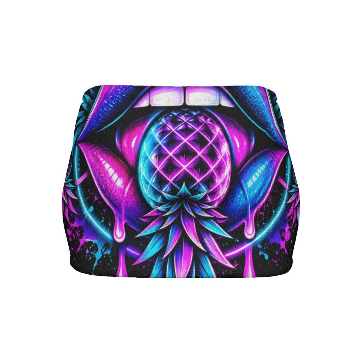Pineapple Rave Women's Slinky Micro Mini Skirt