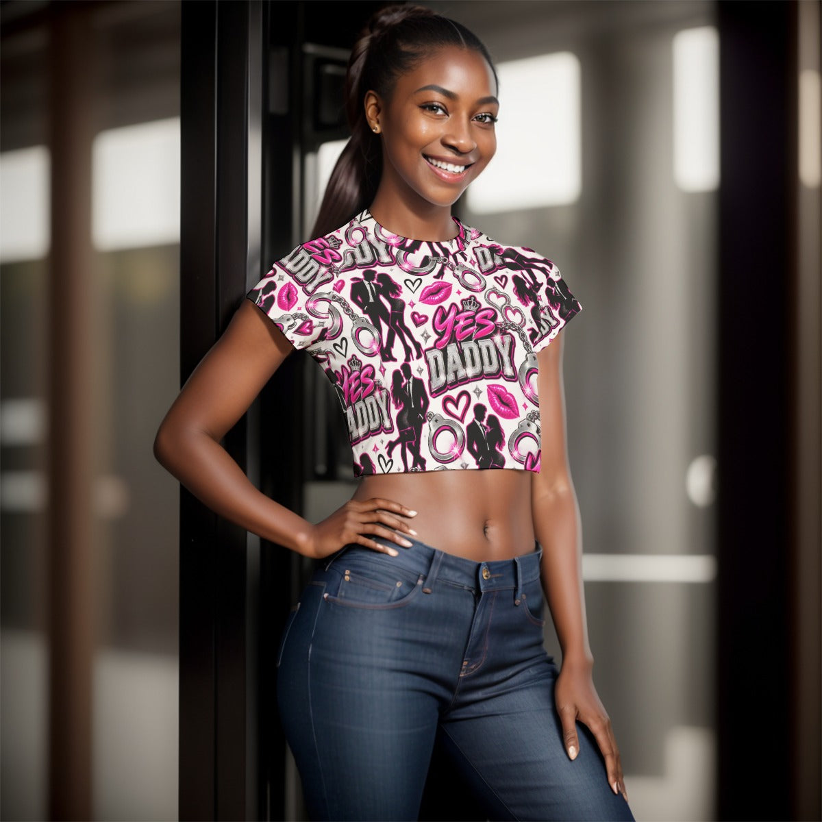 Yes Daddy Women's Cropped T-shirt