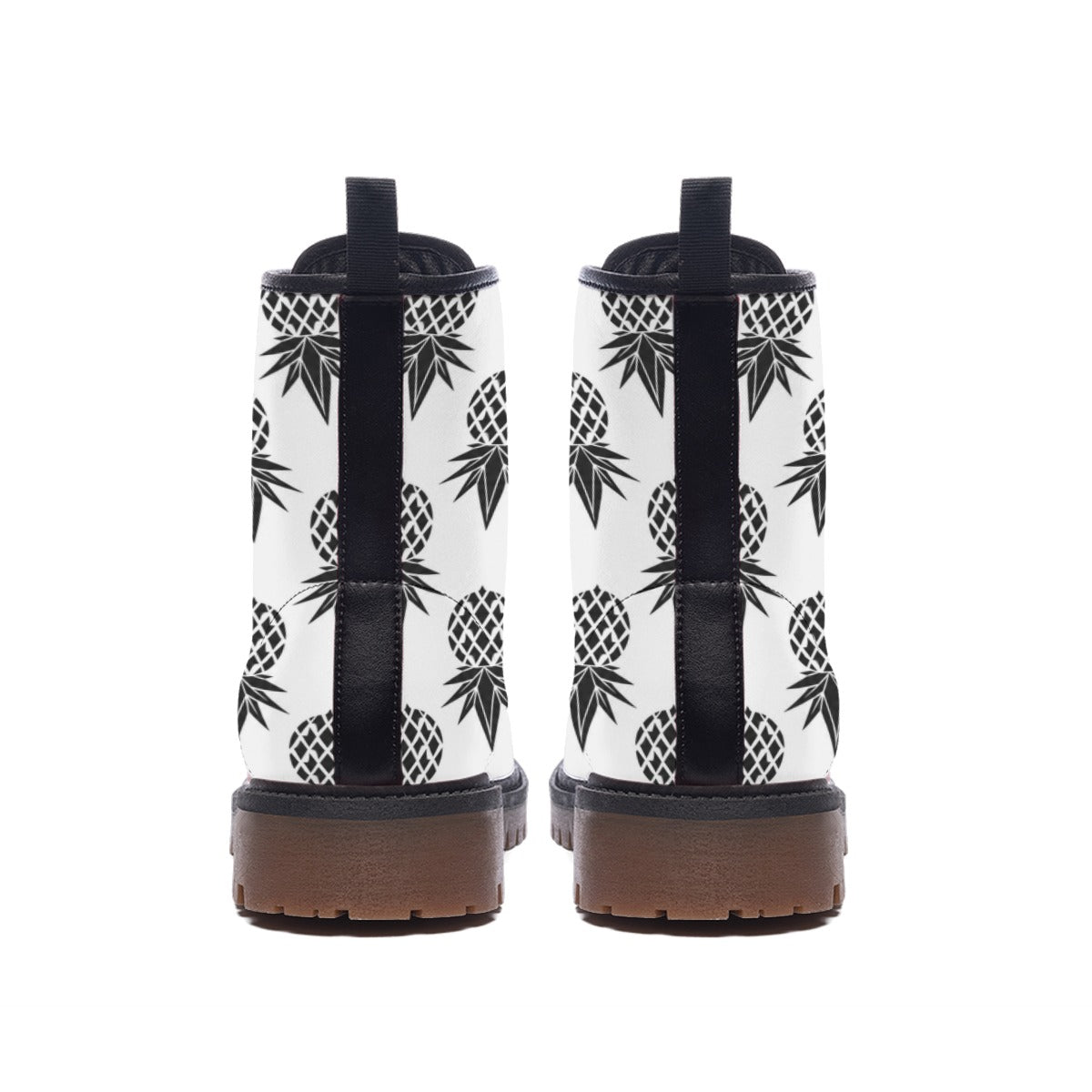 Pineapple Black/White Women's Martin Short Boots