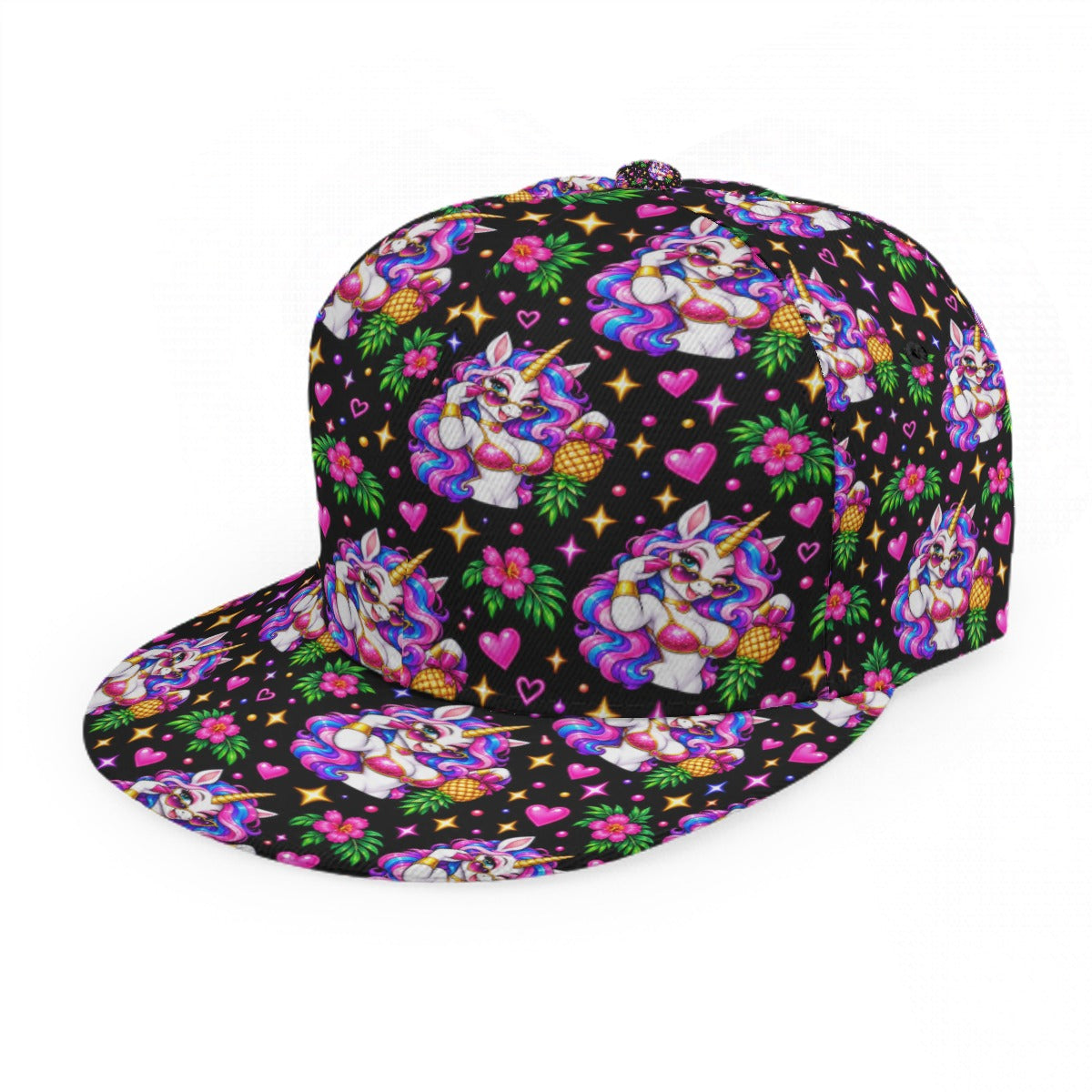Electric Unicorn Flat Brim Hat