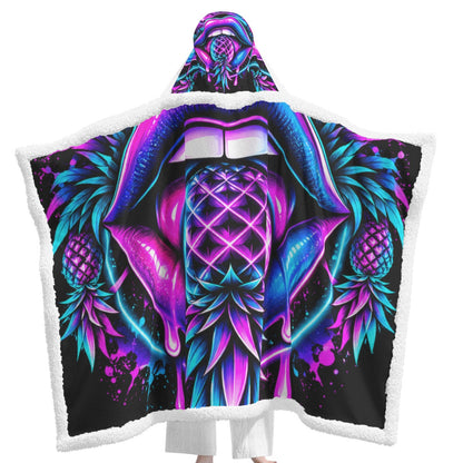 Pineapple Rave Wearable Hooded Blanket