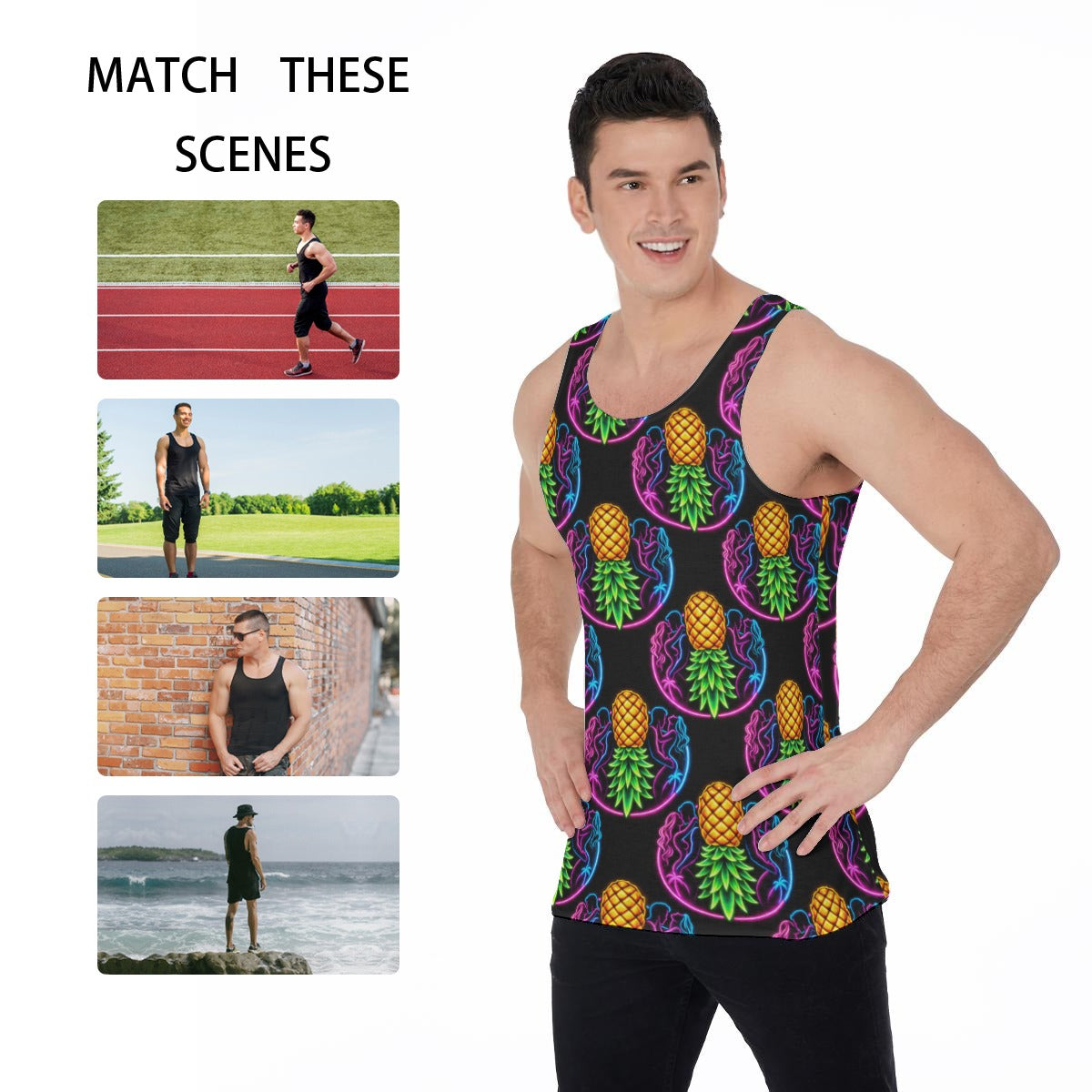 Electric Pineapple Men's Tank Top