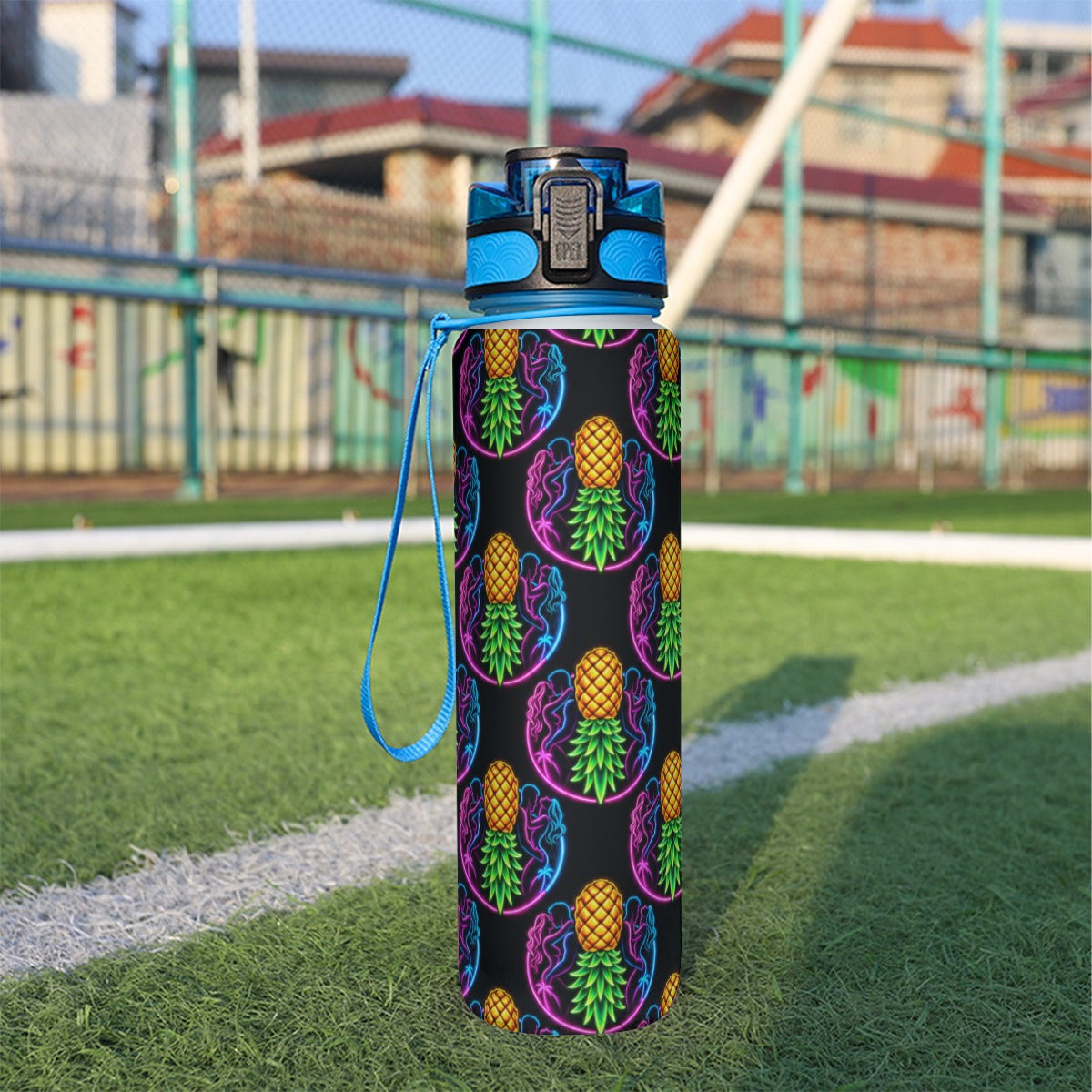 Electric Pineapple Water Bottle 32oz