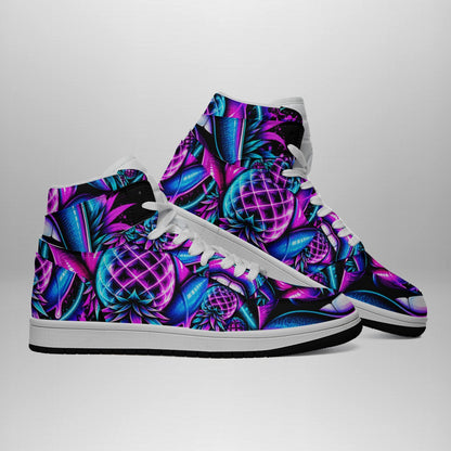 Pineapple Rave Men's Synthetic Leather Stitching Shoes