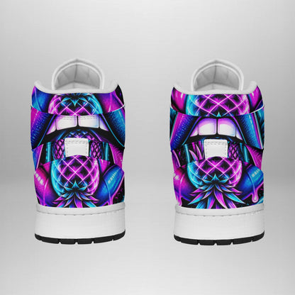 Pineapple Rave Men's Synthetic Leather Stitching Shoes