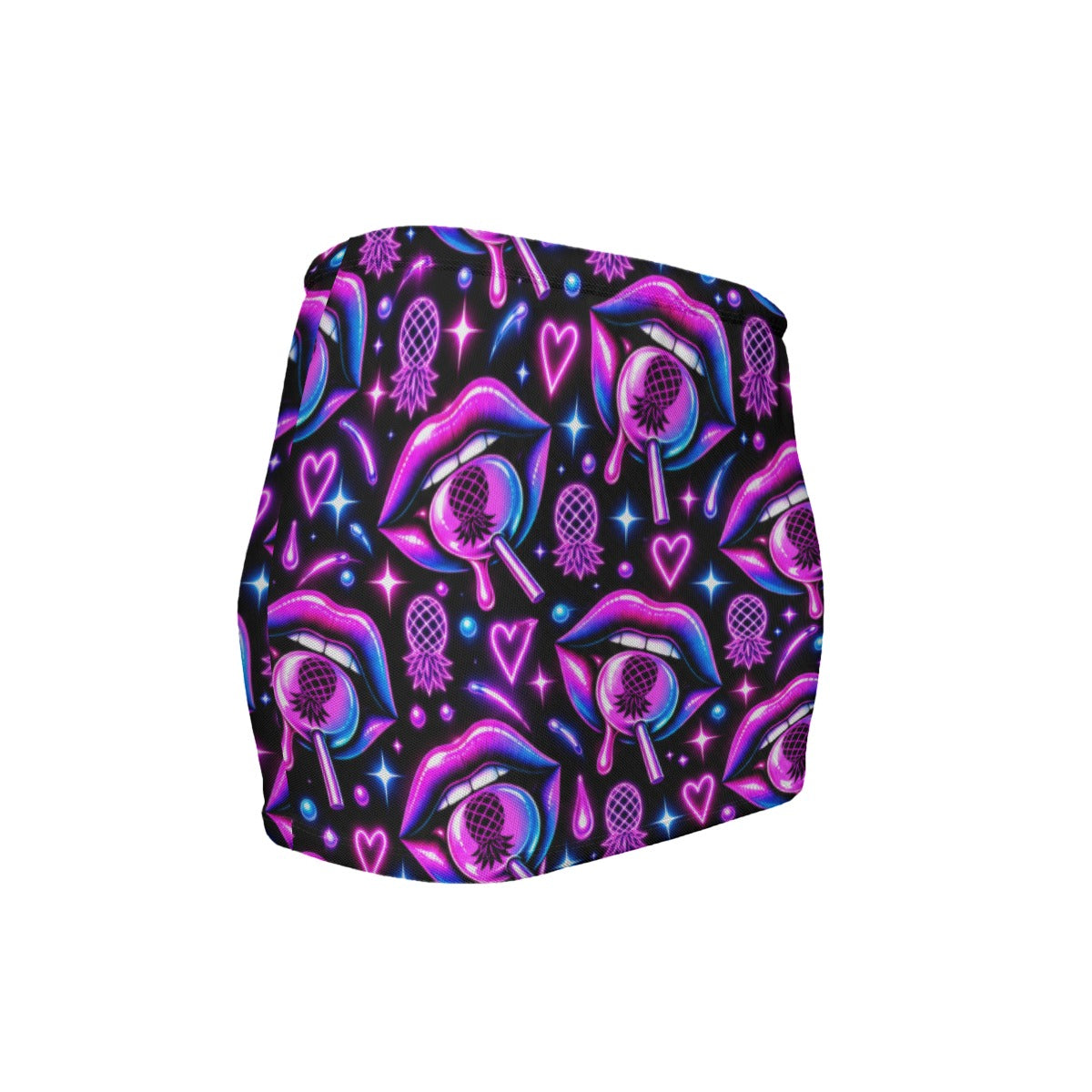 Open Mouth Women's Slinky Micro Mini Skirt