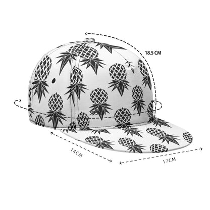 Pineapple Black/White Flat-Brim Hat