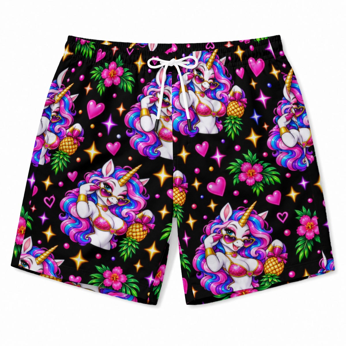 Electric Unicorn Men's Beach Shorts