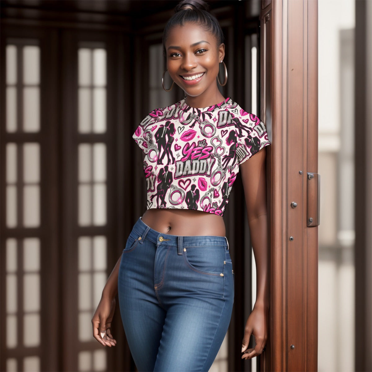 Yes Daddy Women's Cropped T-shirt