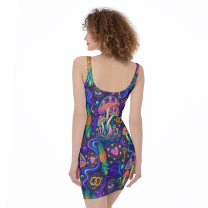 Psychedelic Rave Women's Bodycon Dress