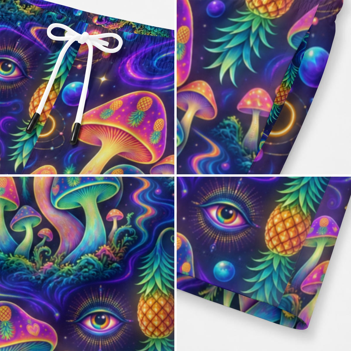 Psychedelic Rave Men's Beach Shorts