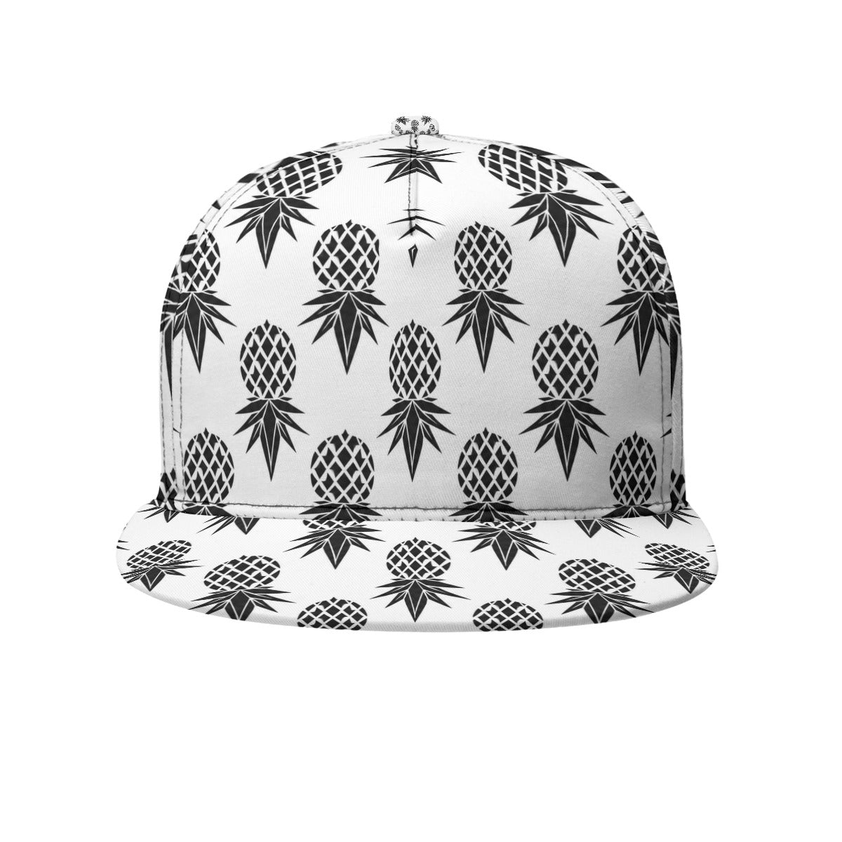 Pineapple Black/White Flat-Brim Hat