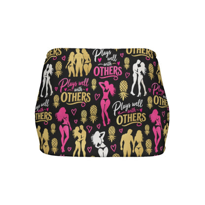 Plays Well With Others Women's Slinky Micro Mini Skirt