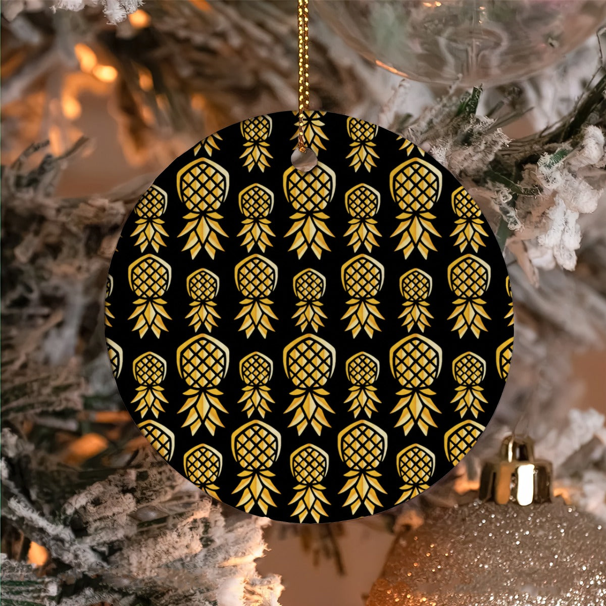 Pineapple Christmas Ceramic Ornaments