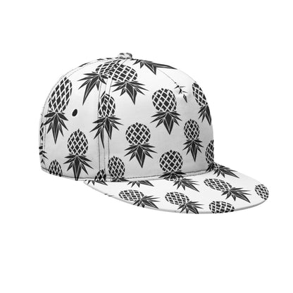Pineapple Black/White Flat-Brim Hat