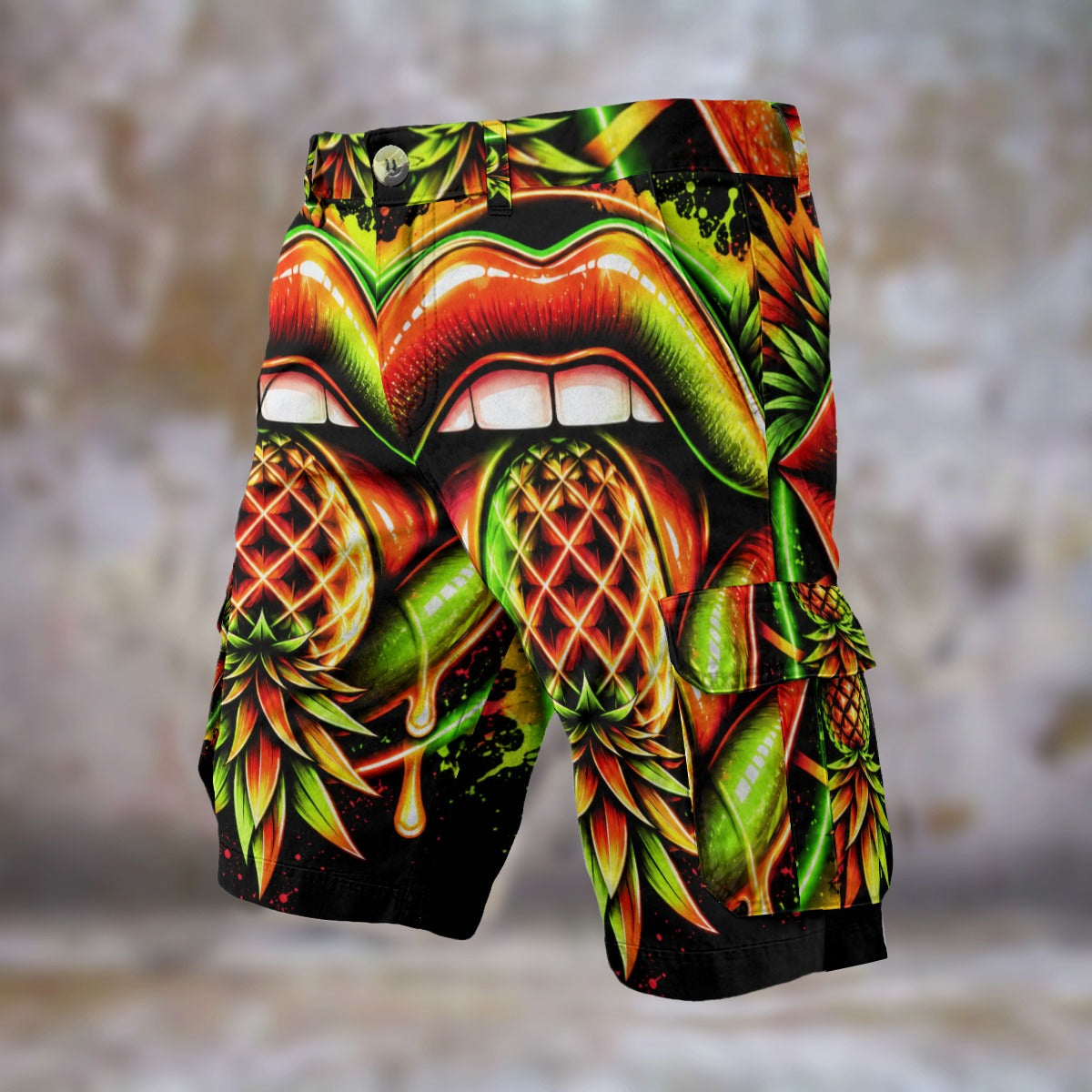 Neon Rave Men's Cargo Shorts