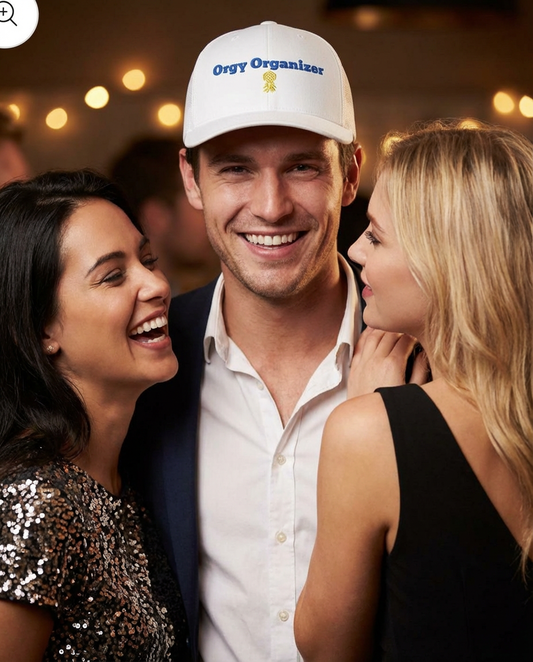Orgy Organizer Adjustable Hat – Embroidered | Swinger Lifestyle Headwear by DK Apparel