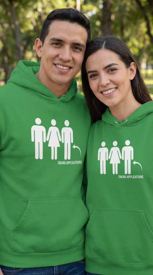 Taking Applications MFM Unisex Hoodie | Swinger & ENM Lifestyle Apparel – DK Apparel