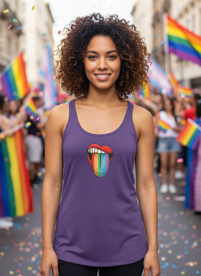 Pride Mouth Women's Racerback Tank-DK Apparel