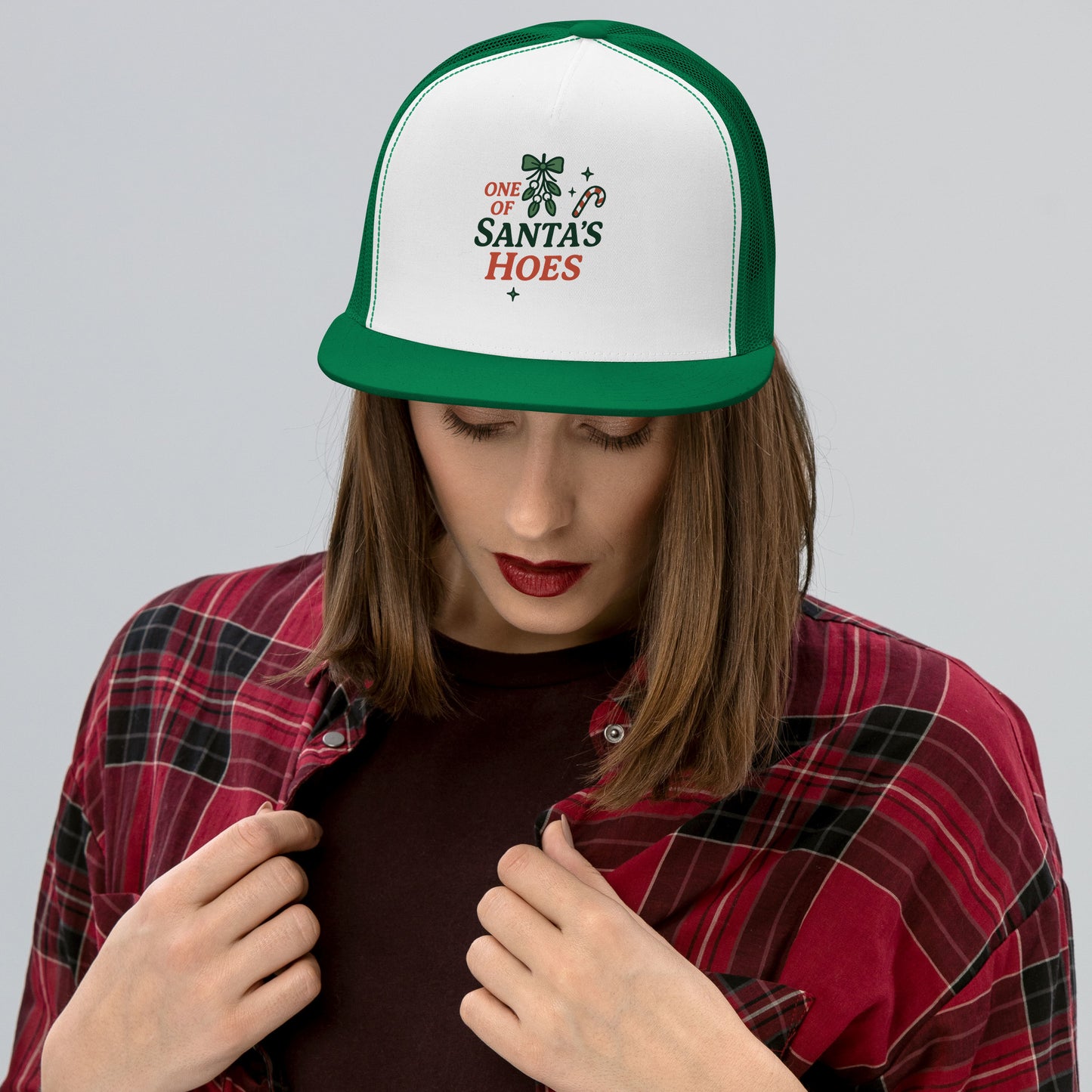 One of Santa’s Hoes Snap Back Hat – Funny Christmas Swinger Holiday Cap | DK Apparel-DK Apparel