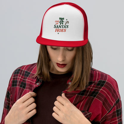 One of Santa’s Hoes Snap Back Hat – Funny Christmas Swinger Holiday Cap | DK Apparel-DK Apparel
