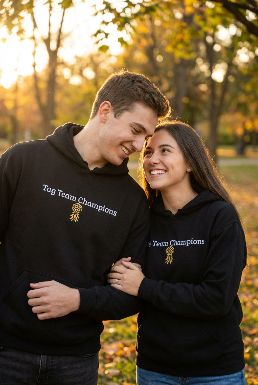 Tag Team Champions Unisex Hoodie – Swinger Lifestyle Apparel by DK Apparel