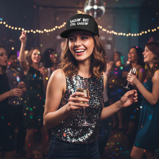 Saggin’ But Still Gaggin’ Snapback Hat | Swinger Lifestyle Headwear by DK Apparel