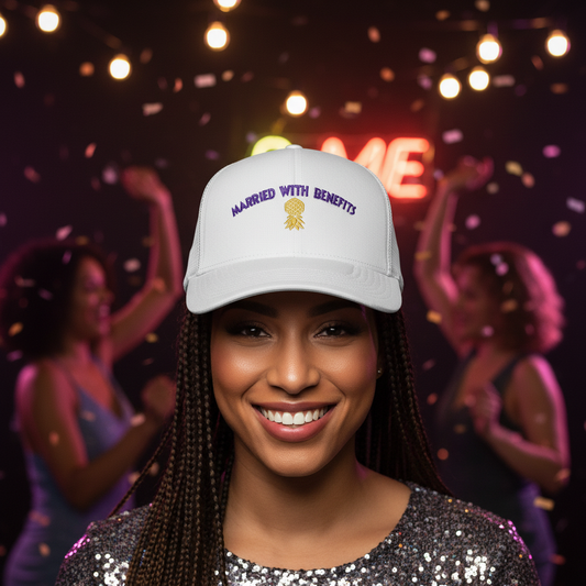 Married With Benefits Adjustable Hat – Embroidered | Swinger Lifestyle Headwear by DK Apparel