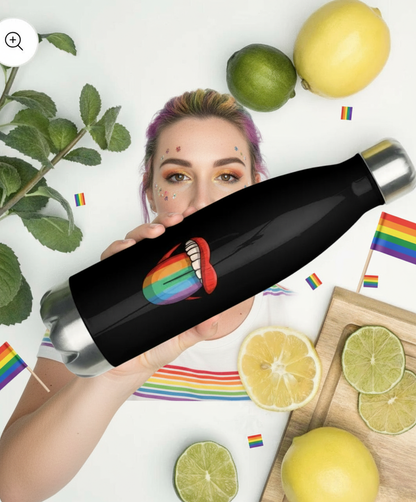 Pride Mouth Stainless Steel Water Bottle-DK Apparel