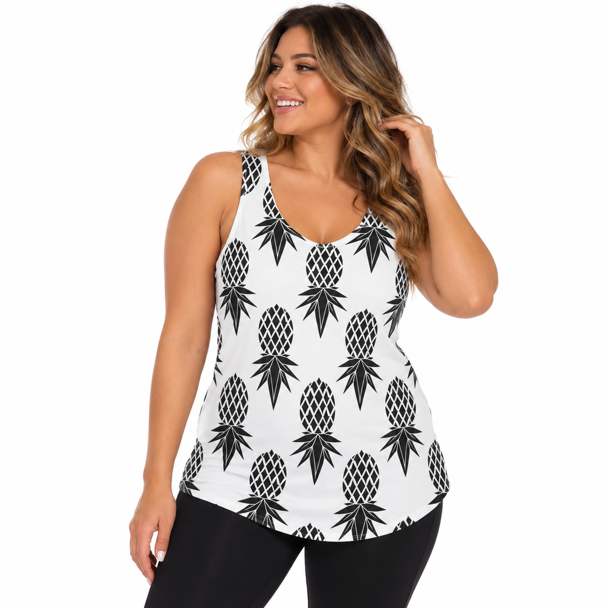 Pineapple BW Women's Tank Top