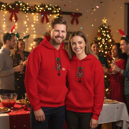 Mistletoe Unisex Hoodie – Funny Christmas Swinger Holiday Apparel | DK Apparel-DK Apparel