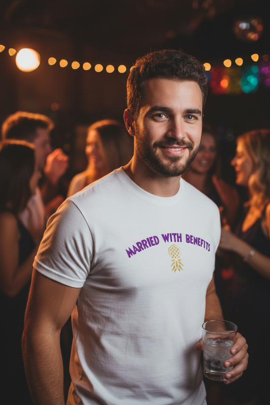 Married With Benefits Classic T-Shirt | Swinger & ENM Lifestyle Clothing – DK Apparel
