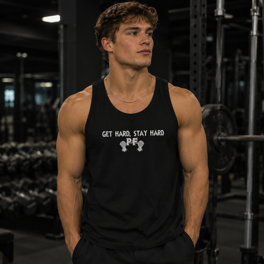 Get Hard, Stay Hard PF Men’s Premium Tank Top – Pineapple Fitness Apparel | DK Apparel