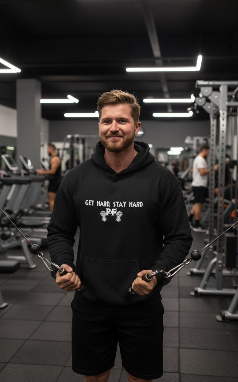 Get Hard, Stay Hard Pineapple Fitness Unisex Hoodie | Swinger & ENM Lifestyle Gym Apparel – DK Apparel-DK Apparel
