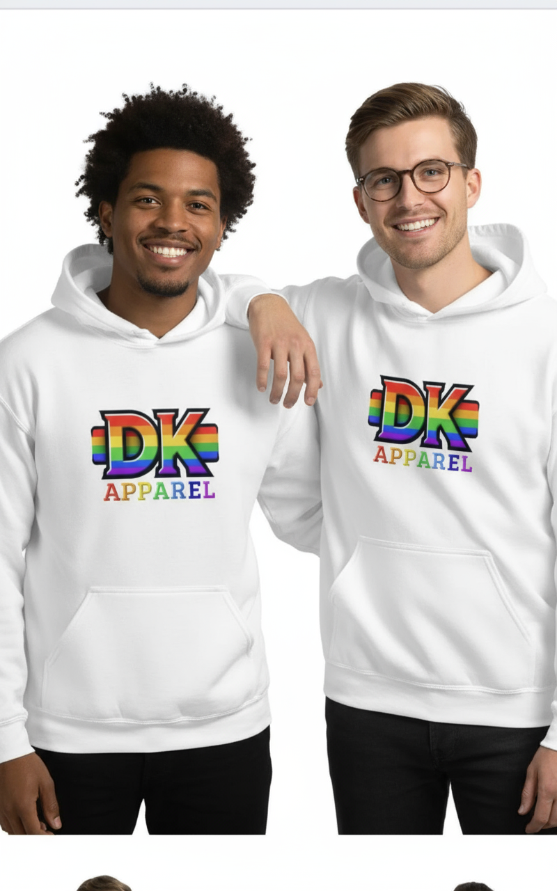 DK Pride Unisex Hoodie | LGBTQ+, Swinger & ENM Lifestyle Apparel – DK Apparel-DK Apparel