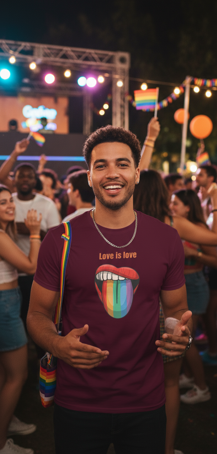 Love is Love Mouth Classic T Shirt-DK Apparel