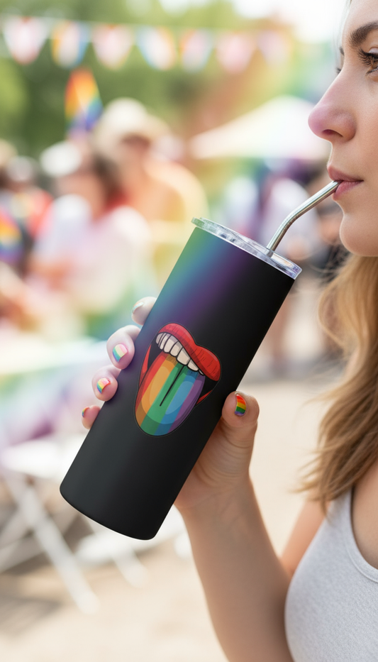 Pride Mouth Stainless Steel Tumbler-DK Apparel